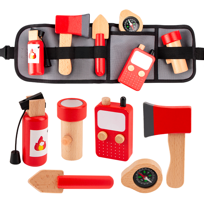 Gardening Tools For 3 Year Old - Çocuklar Ahşap Simülasyon Aracı İtfaiyeci Bel