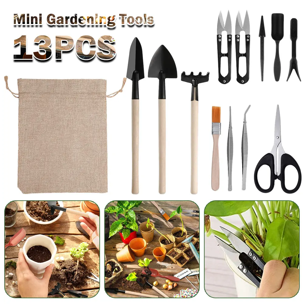 Gardening Tools Kit For Home Garden - Kapalı bitki için 13 adet etli